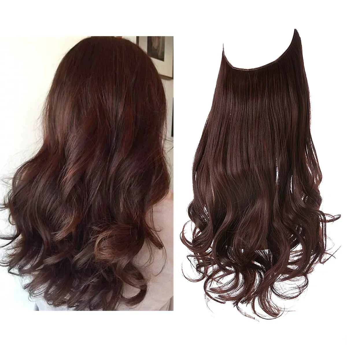 Hair Extensions 100% Human Hair Heat-Resistant Tangle-Free