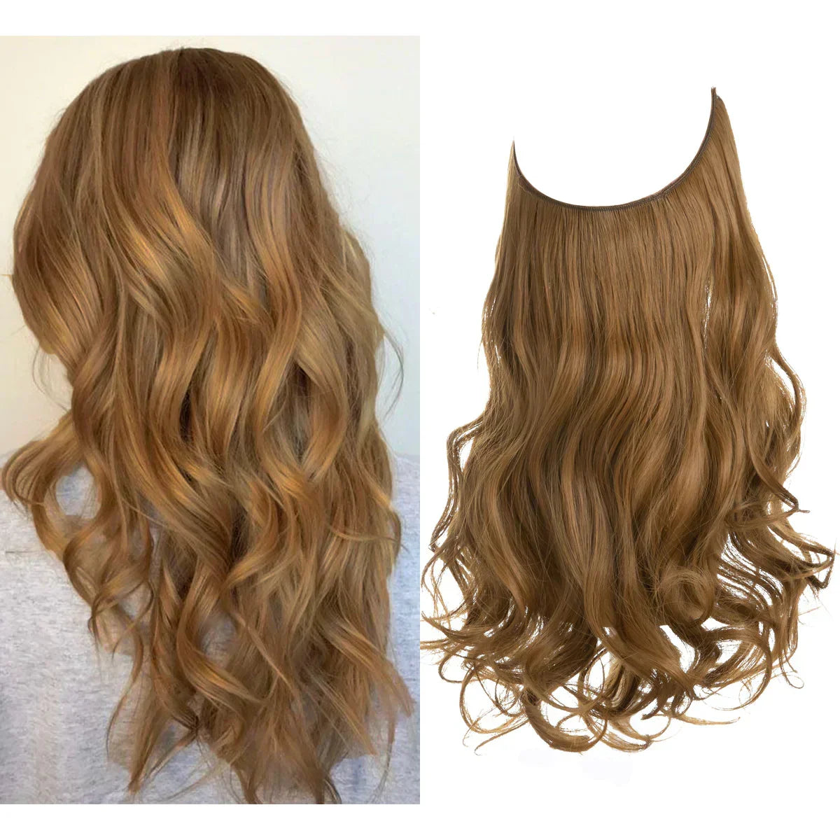 Hair Extensions 100% Human Hair Heat-Resistant Tangle-Free