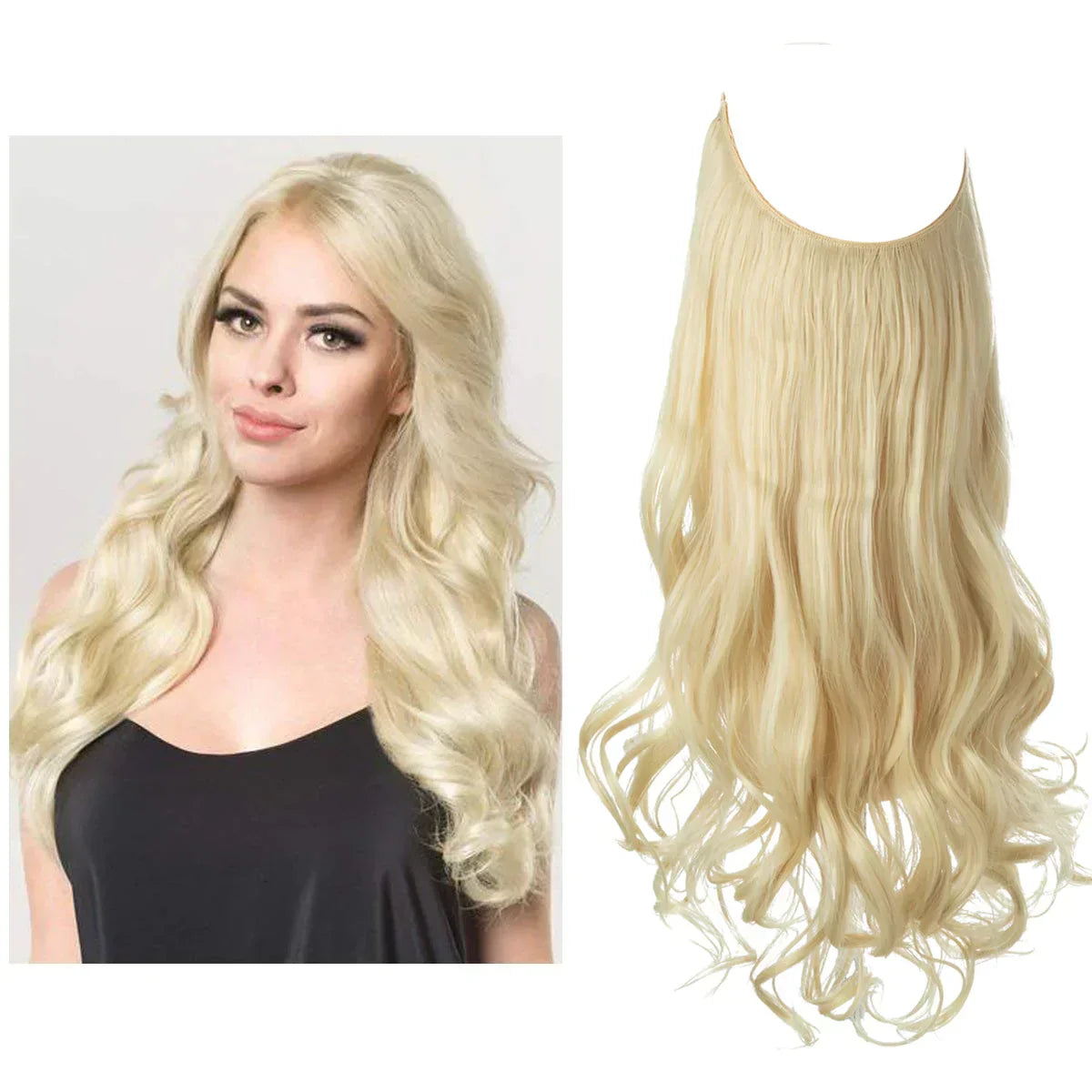Hair Extensions 100% Human Hair Heat-Resistant Tangle-Free