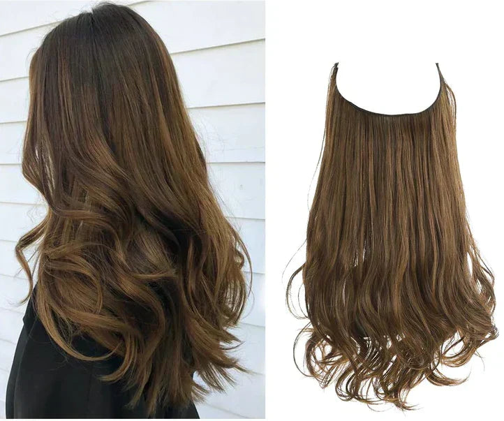 Hair Extensions 100% Human Hair Heat-Resistant Tangle-Free