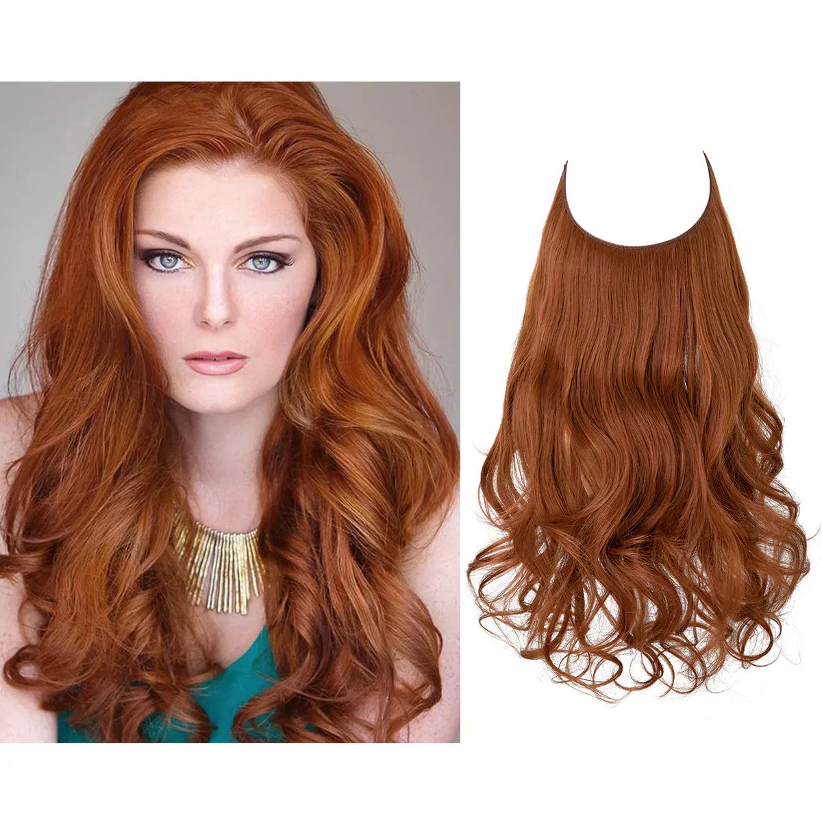 Hair Extensions 100% Human Hair Heat-Resistant Tangle-Free