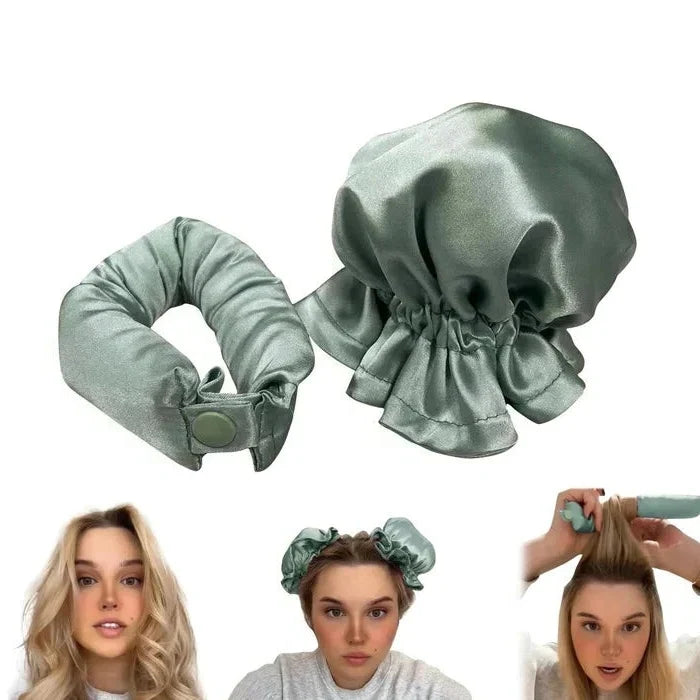 Hair Rollers Heatless Satin Cover Adjustable Buckle