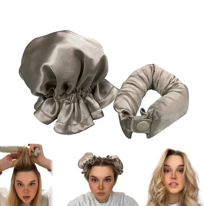 Hair Rollers Heatless Satin Cover Adjustable Buckle