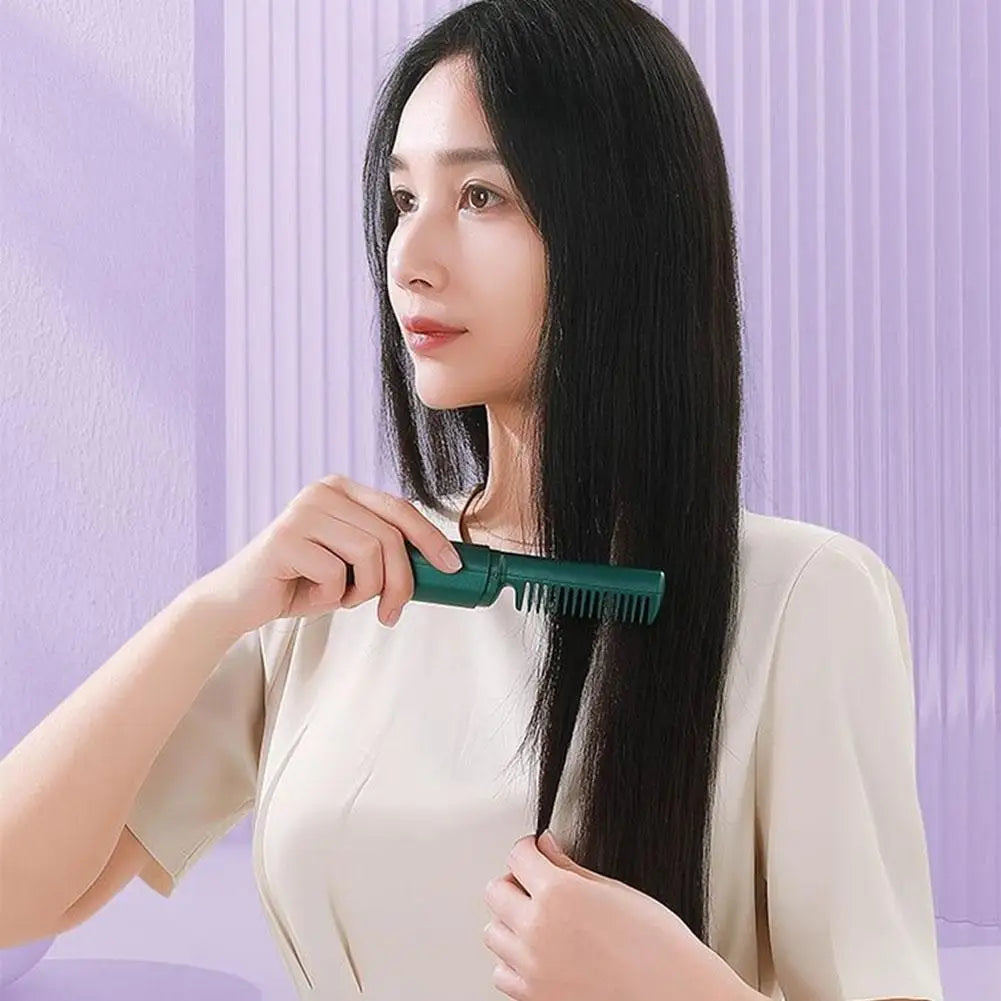 Hair Straightener Comb Cordless Ceramic Rechargeable Frizz Control