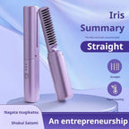Hair Straightener Comb Cordless Ceramic Rechargeable Frizz Control