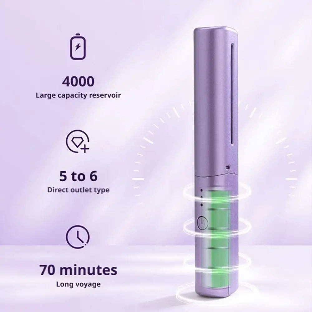 Hair Straightener Comb Cordless Ceramic Rechargeable Frizz Control