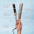 Hair Straightener & Curler Titanium Plates Five Heat Settings