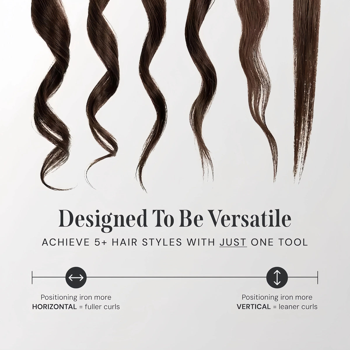 Hair Straightener & Curler Titanium Plates Five Heat Settings