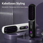 Hair Straightener Wireless Ceramic Plates USB Rechargeable