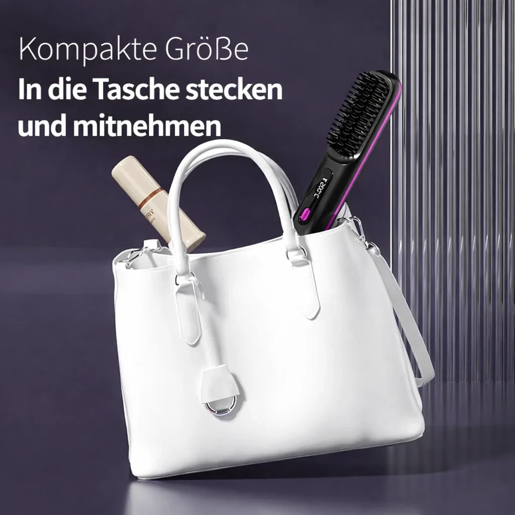 Hair Straightener Wireless Ceramic Plates USB Rechargeable