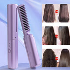 Hair Straightening Brush Cordless Ceramic Rechargeable