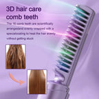Hair Straightening Brush Cordless Ceramic Rechargeable