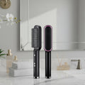 Hair Straightening Brush Heated Comb Teeth LED Temp Control