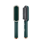Hair Straightening Brush Heated Comb Teeth LED Temp Control