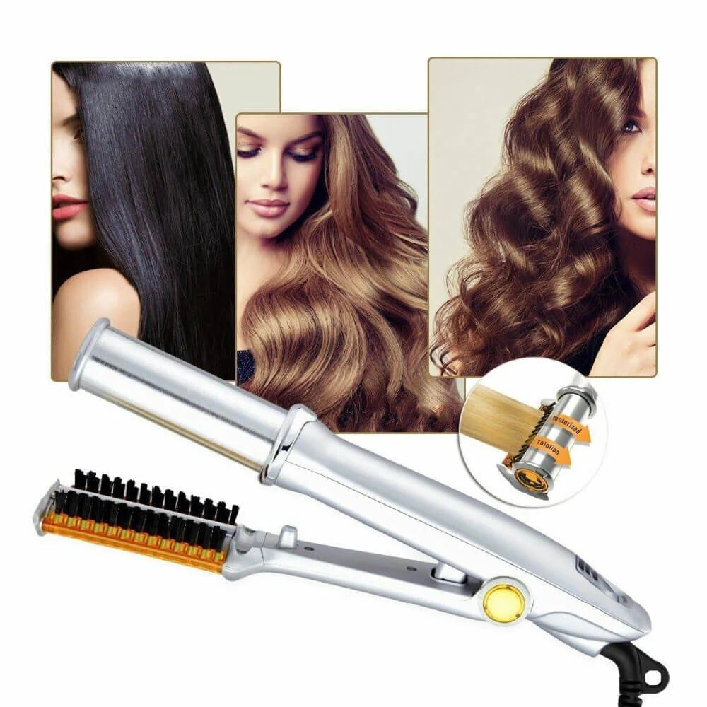 Hair Styler 1.25 Inch Rotating Barrel Tourmaline-Ceramic Ionic Brush