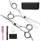 Haircutting Scissors Set Stainless Steel Blades & Thinning Shears