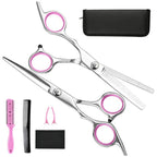 Haircutting Scissors Set Stainless Steel Blades & Thinning Shears