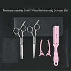Haircutting Scissors Set Stainless Steel Blades & Thinning Shears