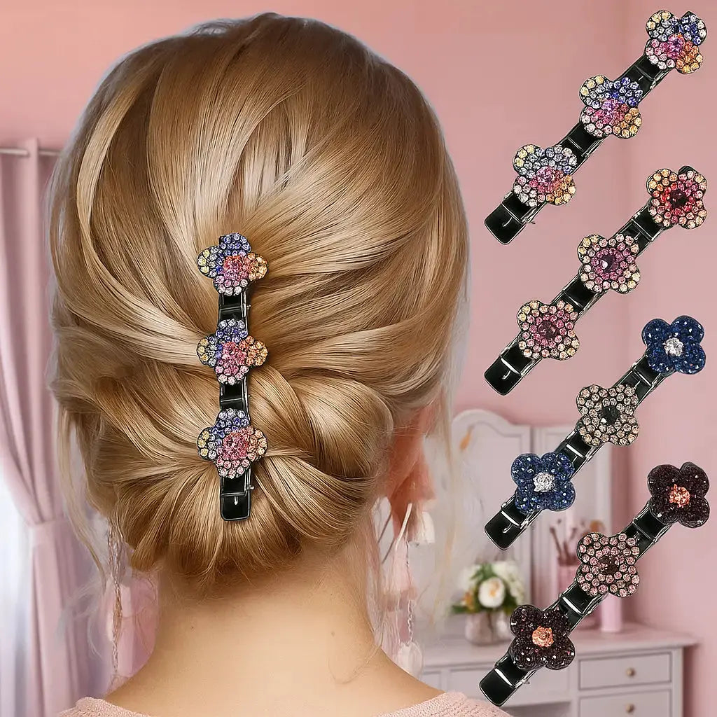Hairpin Braided Crystal Secure Hold