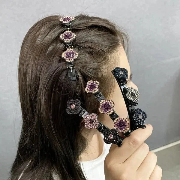 Hairpin Braided Crystal Secure Hold