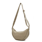Half-Moon Shoulder Bag Faux Leather Adjustable Strap