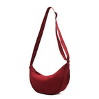 Half-Moon Shoulder Bag Faux Leather Adjustable Strap