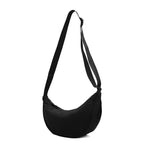 Half-Moon Shoulder Bag Faux Leather Adjustable Strap