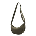 Half-Moon Shoulder Bag Faux Leather Adjustable Strap