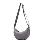 Half-Moon Shoulder Bag Faux Leather Adjustable Strap