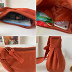 Half-Moon Shoulder Bag Faux Leather Adjustable Strap