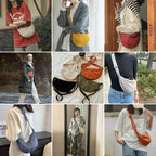 Half-Moon Shoulder Bag Faux Leather Adjustable Strap