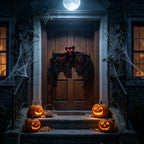 Halloween Bat Decoration Glowing Red Eyes Indoor Outdoor