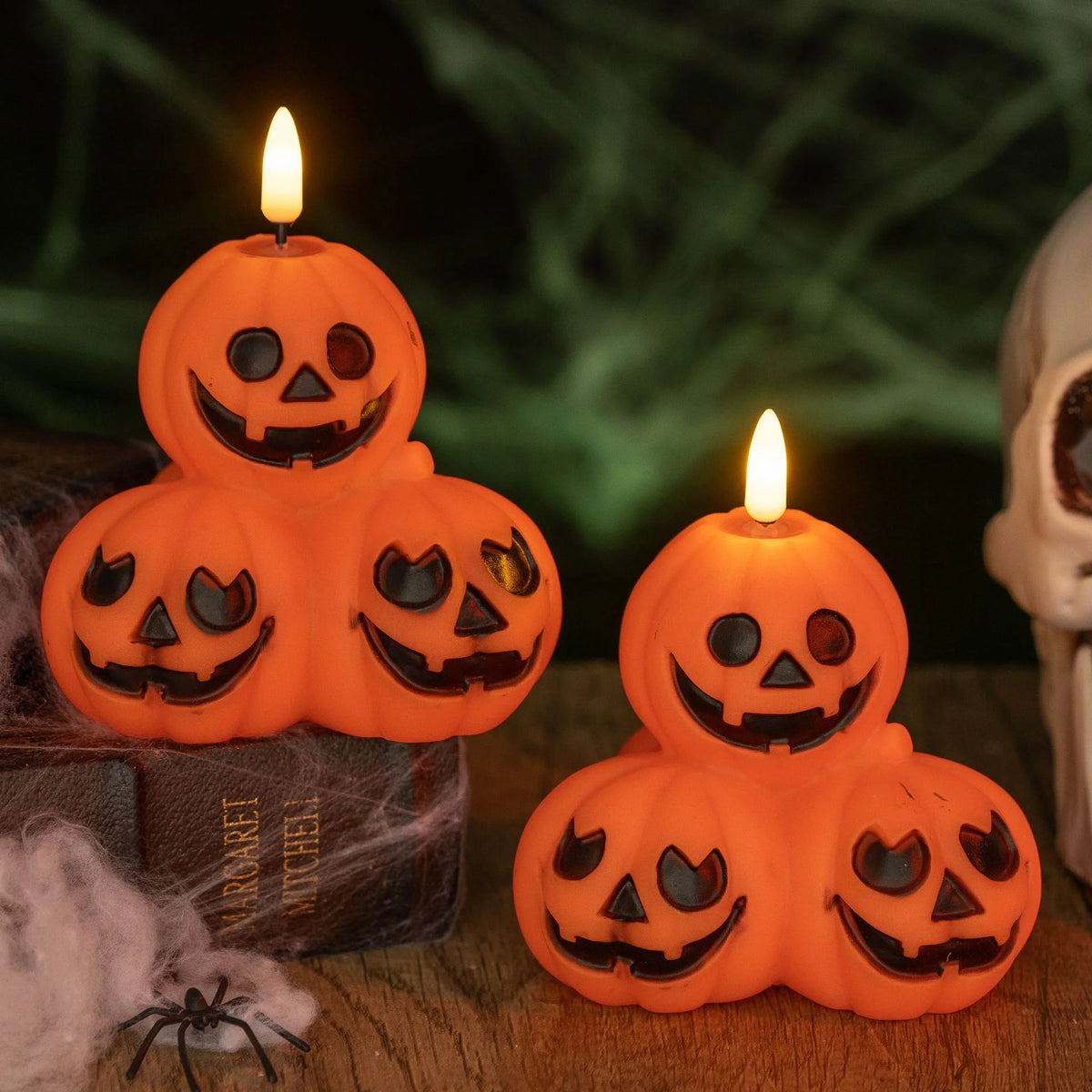 Halloween Candle Pumpkin-Shaped Flameless LED
