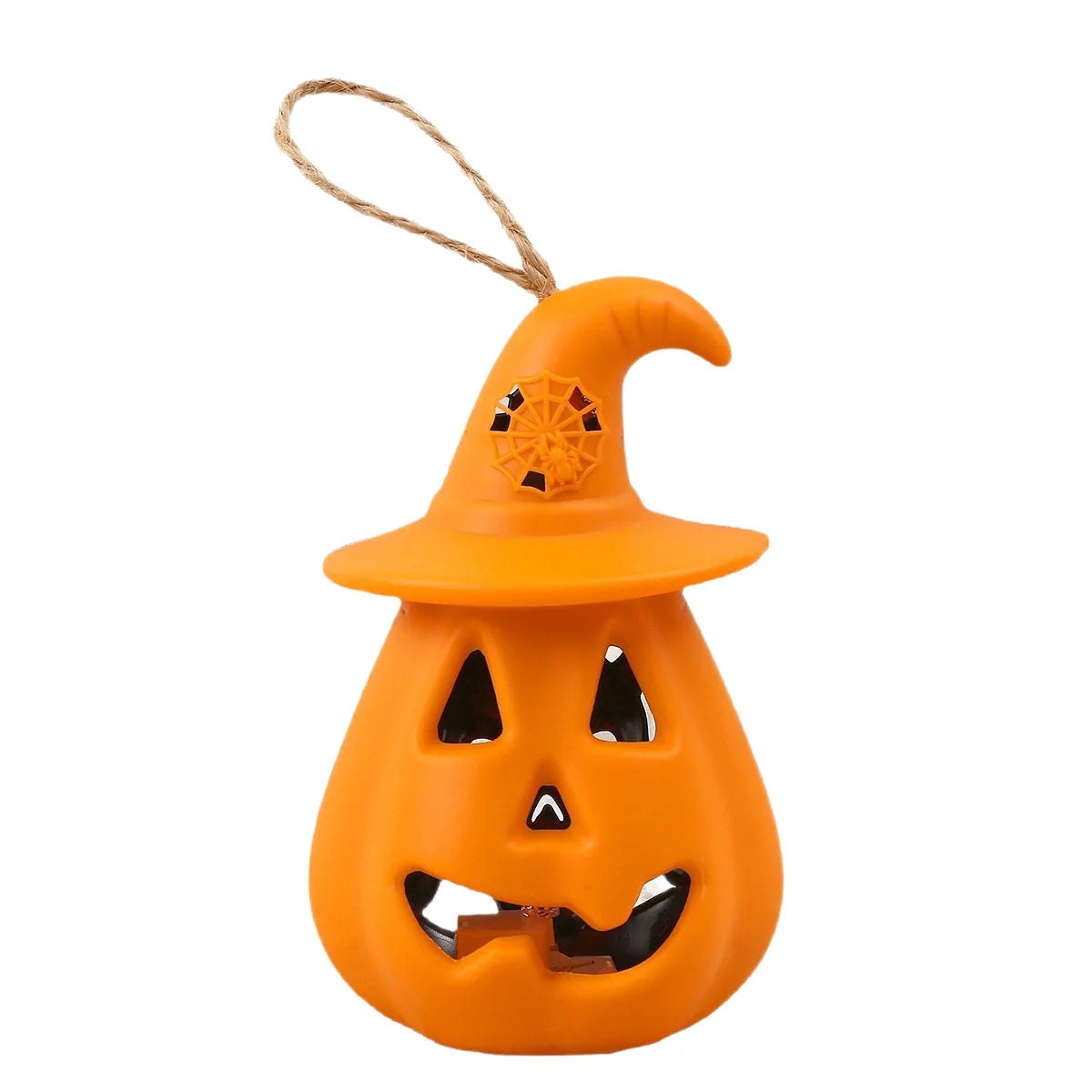 Halloween Candle Pumpkin & Witch Hat Durable Plastic Indoor Outdoor