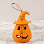 Halloween Candle Pumpkin & Witch Hat Durable Plastic Indoor Outdoor