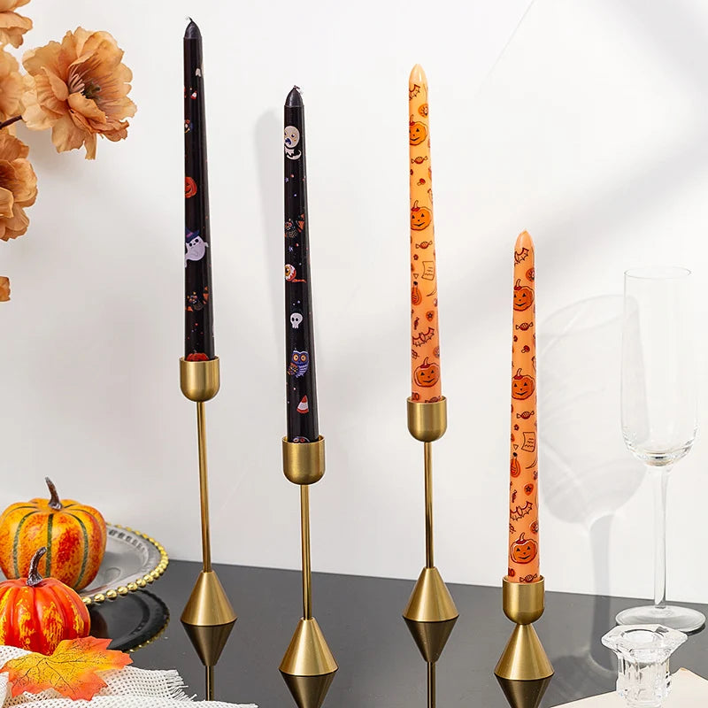 Halloween Candles Spooky Motifs Fire-Resistant