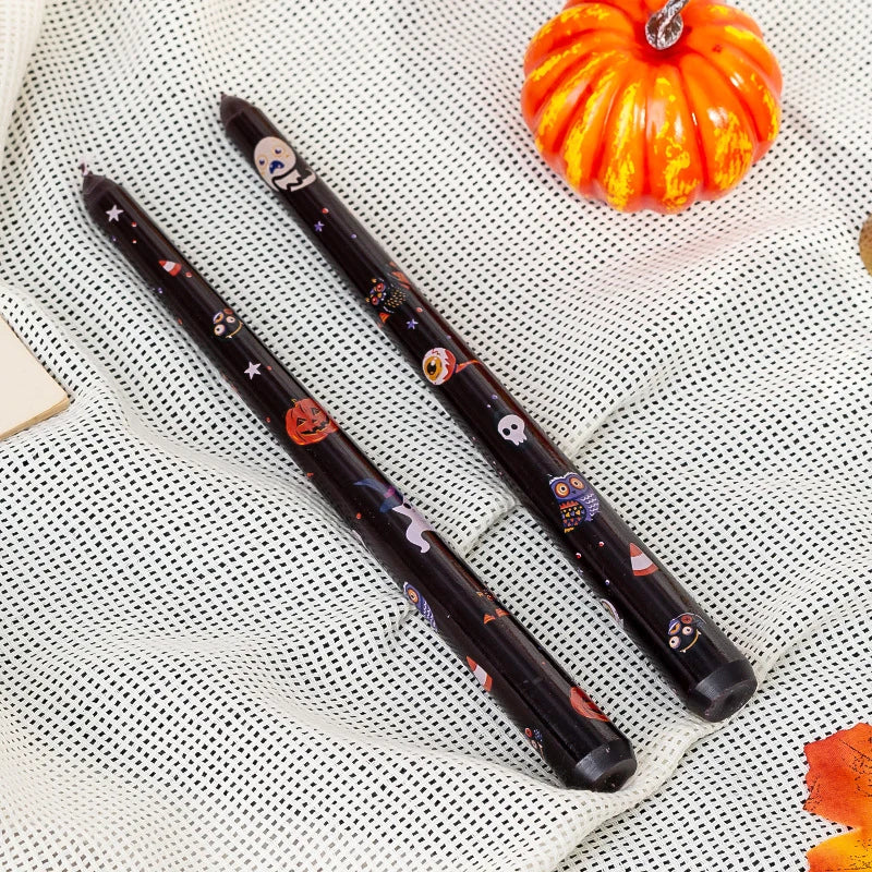 Halloween Candles Spooky Motifs Fire-Resistant