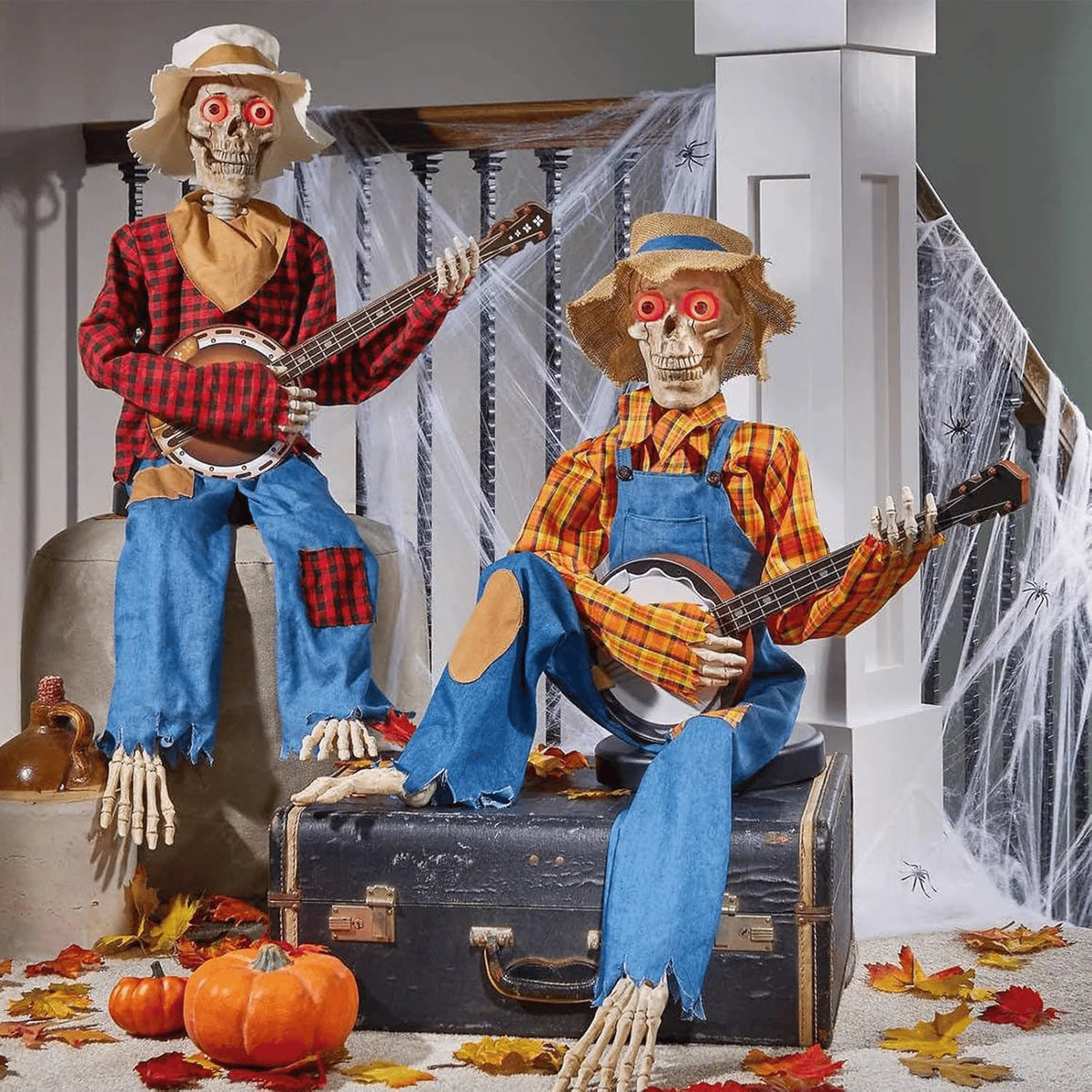 Halloween Decoration Animated Skeleton Duo Motion Activated