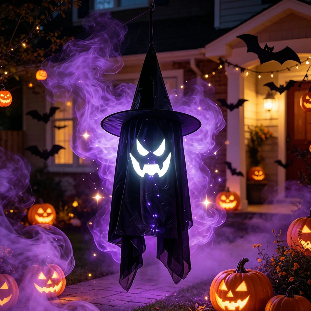 Halloween Decoration Figure Glowing Eyes Weather-Resistant