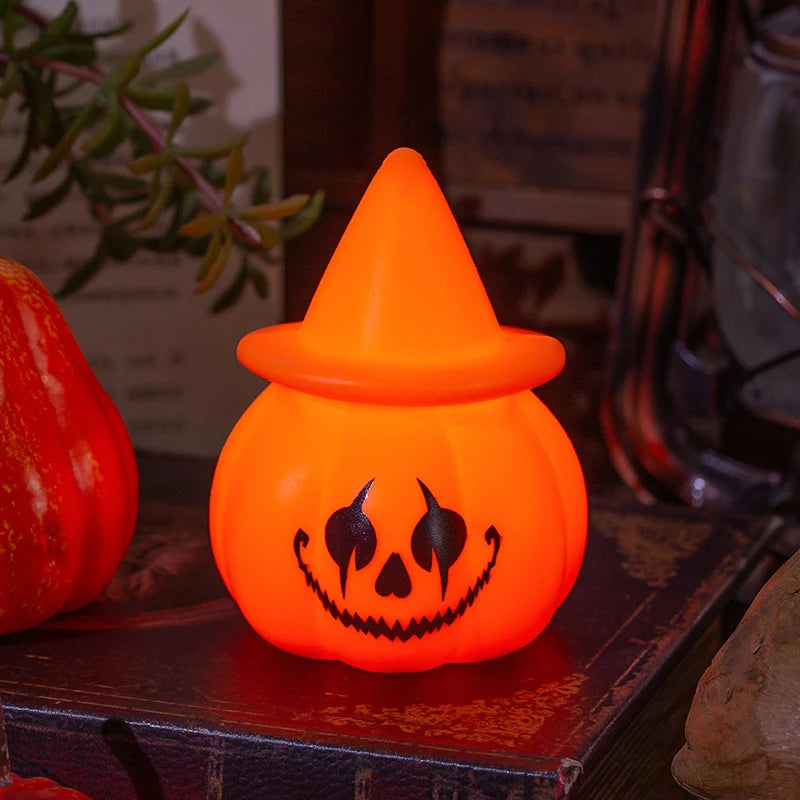 Halloween Decoration Lamp Pumpkin Witch Hat Soft Warm Light