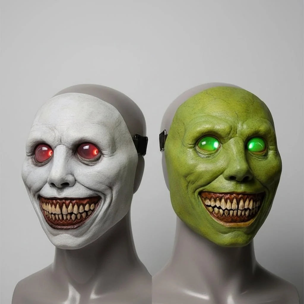 Halloween Face Mask Molded Latex & LED Eyes