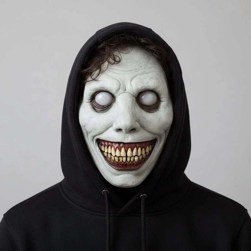 Halloween Face Mask Molded Latex & LED Eyes