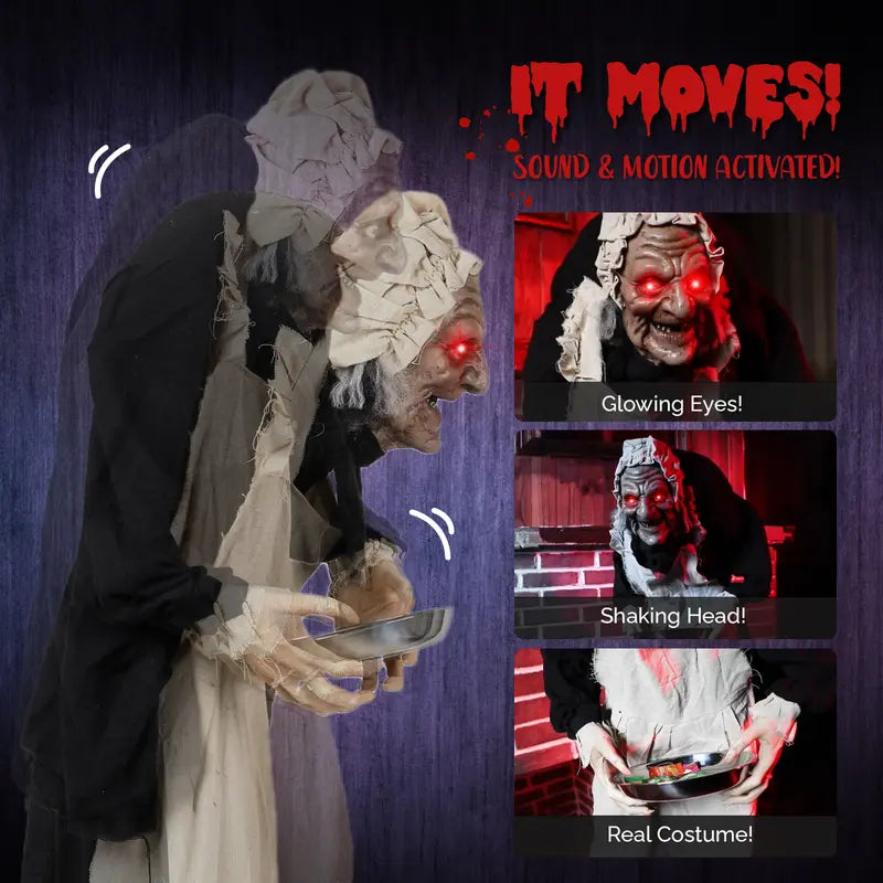 Halloween Figure 5 Ft Sound & Motion-Activated Red LED Eyes