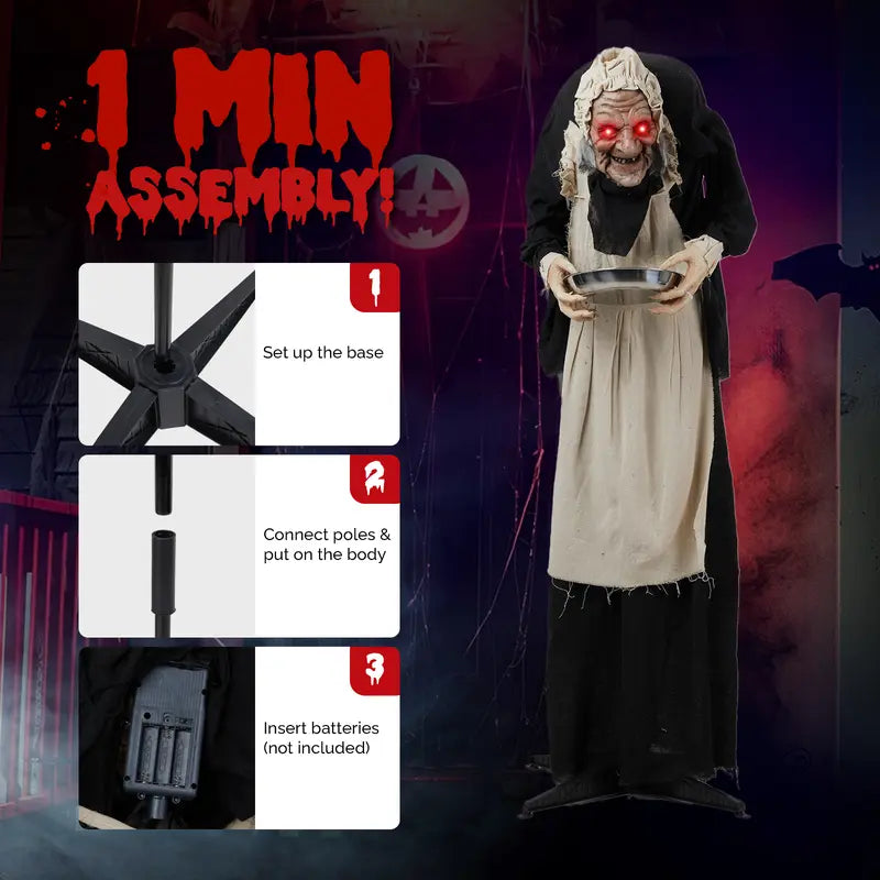 Halloween Figure 5 Ft Sound & Motion-Activated Red LED Eyes