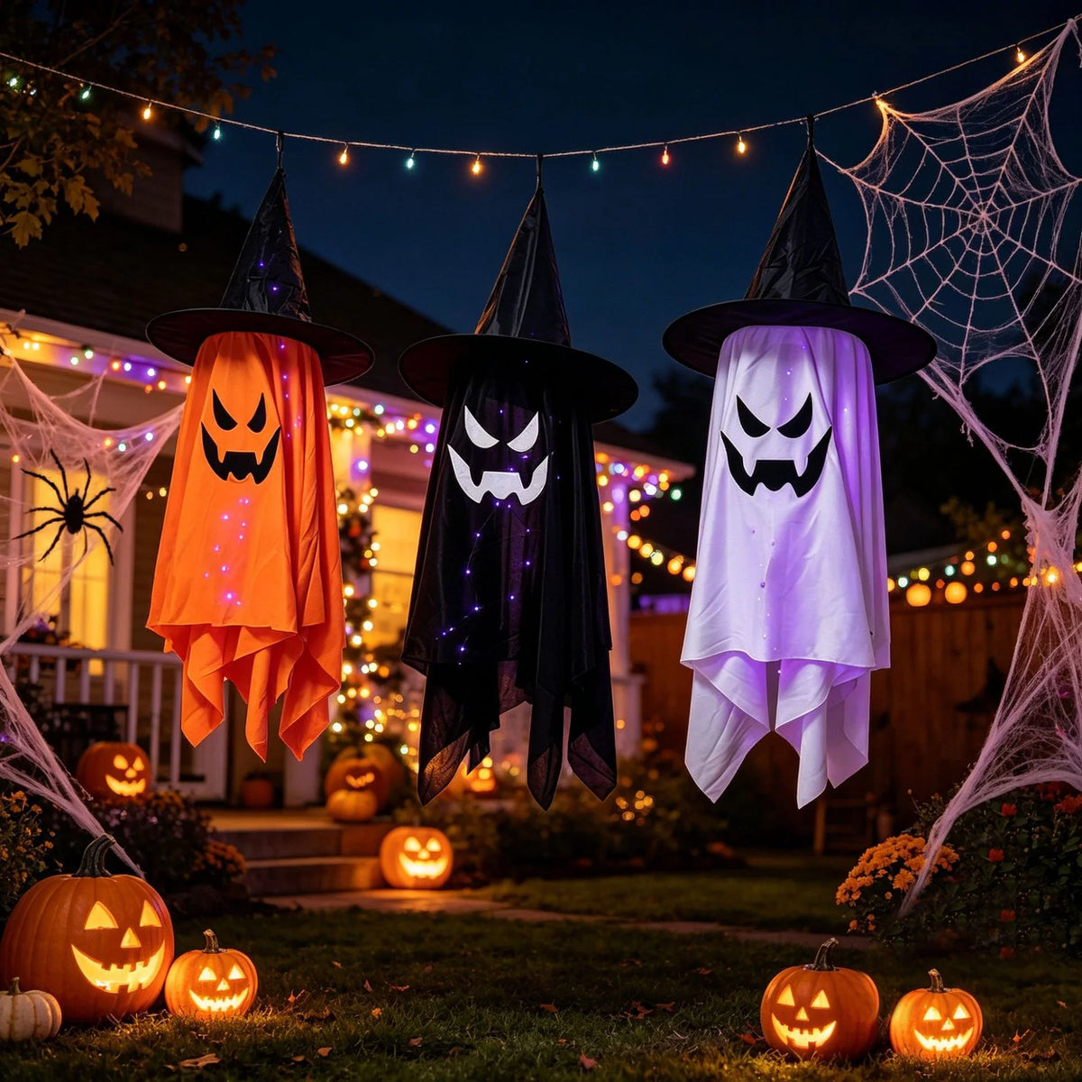 Halloween Figure Glowing Eyes Weather-Resistant