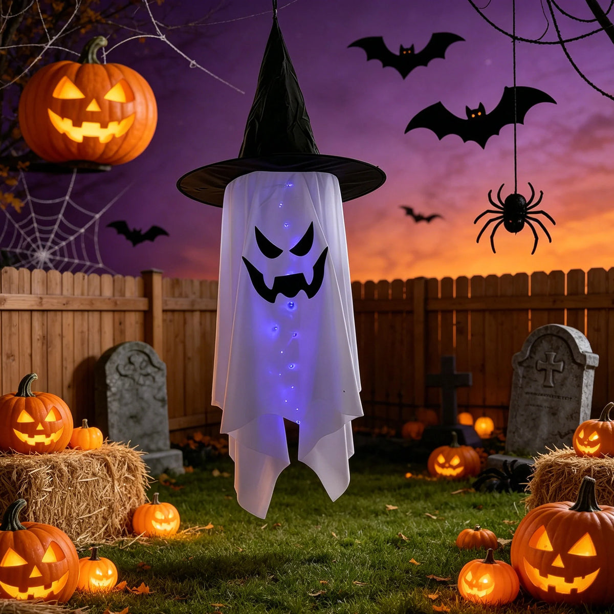 Halloween Figure Glowing Eyes Weather-Resistant