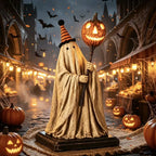 Halloween Figure Handcrafted Ghost Glowing Pumpkin Indoor & Outdoor
