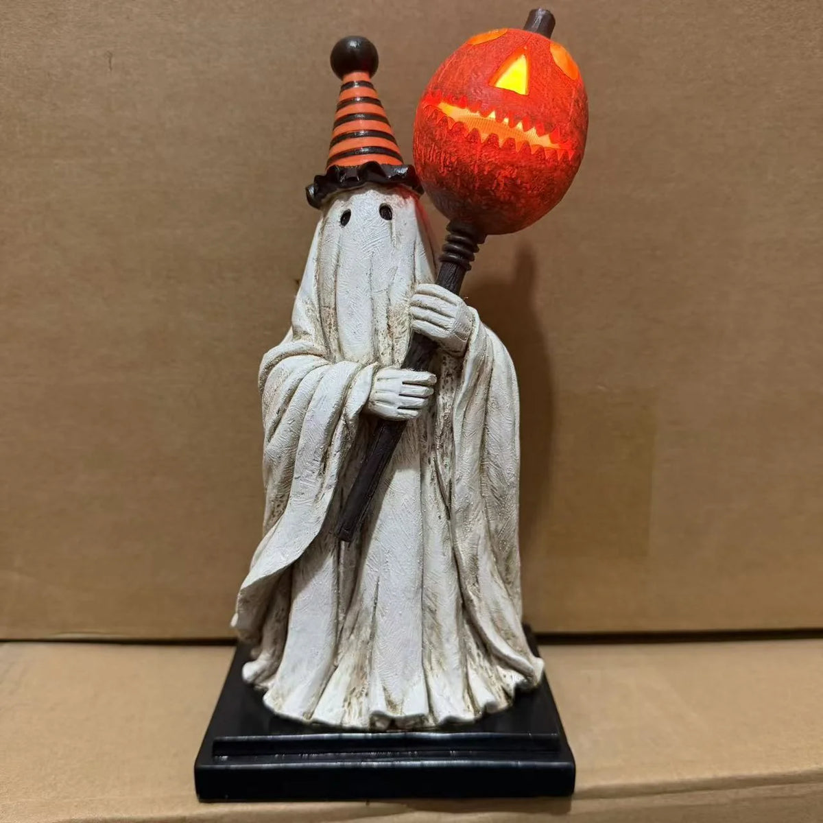 Halloween Figure Handcrafted Ghost Glowing Pumpkin Indoor & Outdoor