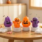 Halloween Figurine Grim Pumpkin Non-Toxic Plastic Stable Base