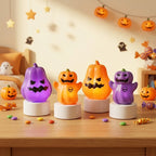 Halloween Figurine Grim Pumpkin Non-Toxic Plastic Stable Base
